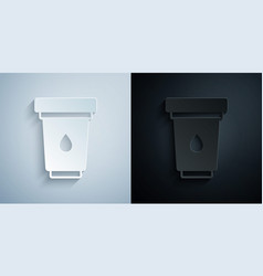 Paper Cut Water Filter Cartridge Icon Isolated