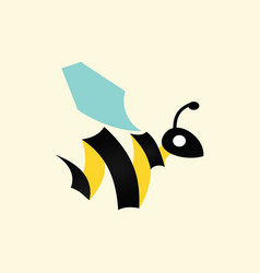 Bee With A Curly Body Logo