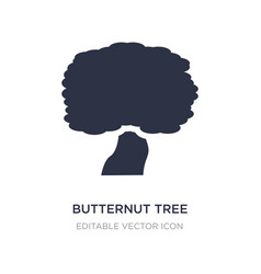 Butternut Tree Icon On White Background Simple