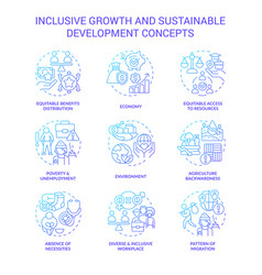 Inclusive Growth And Sustainable Development Blue