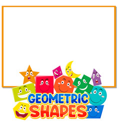 Maths Geometric Shapes Cartoon Border Frame