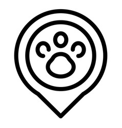 Pet Restaurant Location Icon Outline