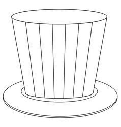 Top Hat Black And White Doodle Character