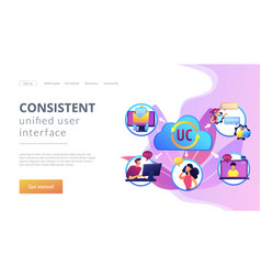 Unified Communication Concept Landing Page