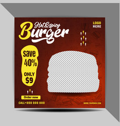 Burger Social Media Promotion Template