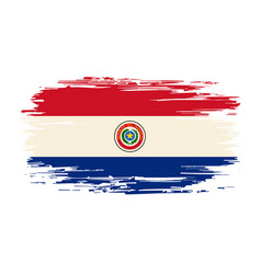 Paraguayan Flag Brush Grunge Background