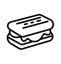 Black Sandwich Icon On White Background