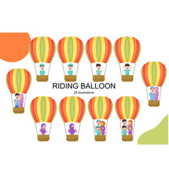 Muslim People Riding Hot Air Balloon