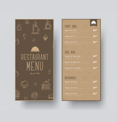 Restaurant cafe menu template design Food flyer Vector Image