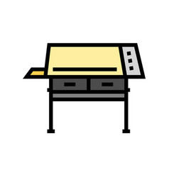 Drafting Table Architectural Drafter Color Icon