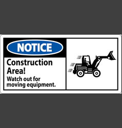 Notice Sign Construction Area Watch Out For