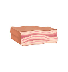 Piece Of Fresh Lard Slab Of Tasty Smoked Bacon