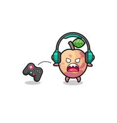 Pluot Fruit Gamer Mascot Is Angry