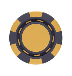 3d Gold And Black Casino Chip Rendering Front