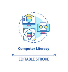 Computer Literacy Concept Icon