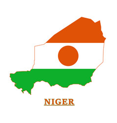 Niger National Flag Map Design