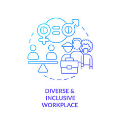 Diverse And Inclusive Workplace Blue Gradient