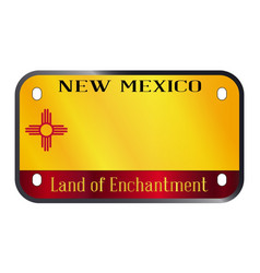 New Mexico State Motorcycle License Plate