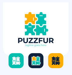 Puzzle Pieces Furniture Logo Design Logo