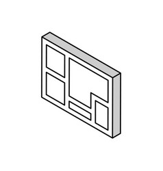 Foundation Concrete Isometric Icon