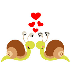 Funny Couple Of Snail In Love