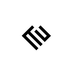 Letter T And U Square Simple Logo Symbol