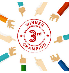 Third 3rd Winner Champion People Focus