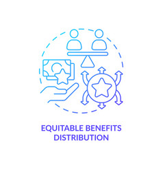 Equitable Benefits Distribution Blue Gradient