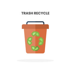 Trash Recycle Icon Flat