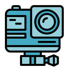 Action Camera Travel Icon Flat