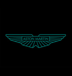 Aston Martin Brand Logo Symbol Green Design