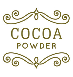 Cocoa Powder Swirls Label