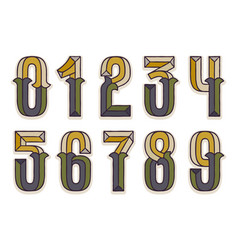 Facet Numbers Set With Dim Colors