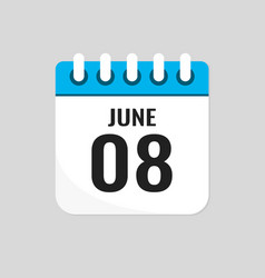 Icon Page Calendar Day - 8 June