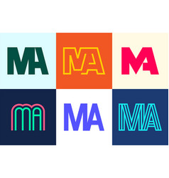 Set Of Letter Ma Logos