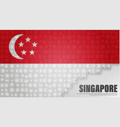 Singapore Jigsaw Flag Background