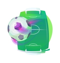 Soccer Or Association Football Ball And Pitch