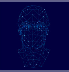 Wireframe Of The Head Of A Doctor In A Protective