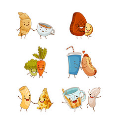 Best Friends Food Characters Set Coffee