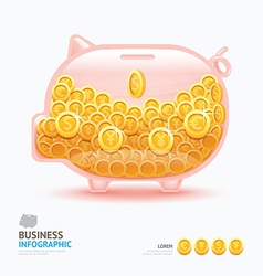 Infographic Business Currency Money Coins Piggy Ba