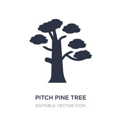 Pitch Pine Tree Icon On White Background Simple