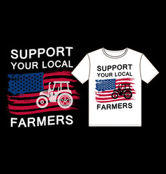 Support Your Local Farmer Design Element