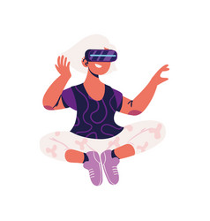 Woman Using Vr Glasses