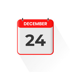 24th December Calendar Icon December 24 Calendar