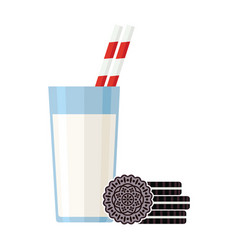 Breakfast Glass Milk And Oreo