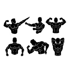 Flexing Body Builder Silhouette