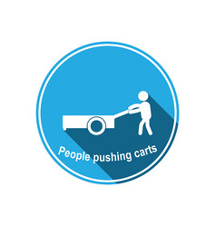 Icon Of A Person Pushing A Cart