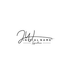 Initial Jw Signature Logo Template Hand Drawn