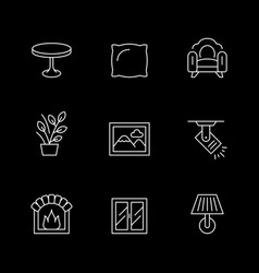 Set Line Icons Of Home Decor