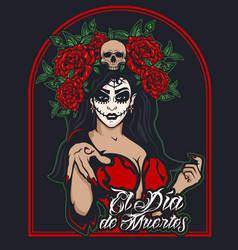 Color Of A Girl In Costume Dia De Los Muertos